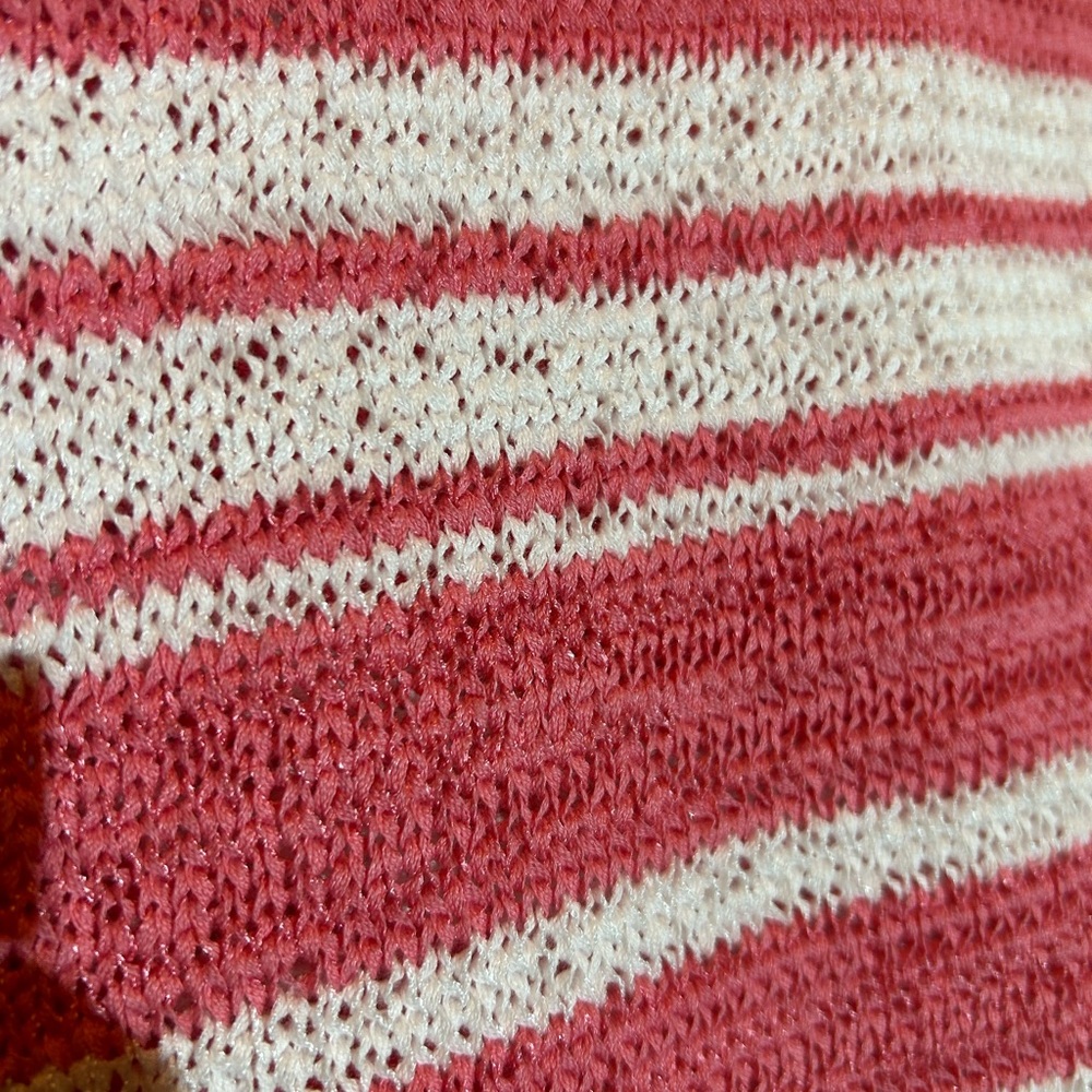 Chico's Pink and White Chevron Sweater - Picture 5 of 8